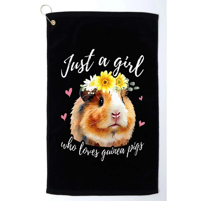 Just A Girl Who Loves Guinea pigs Funny Guinea Pig Lover Platinum Collection Golf Towel