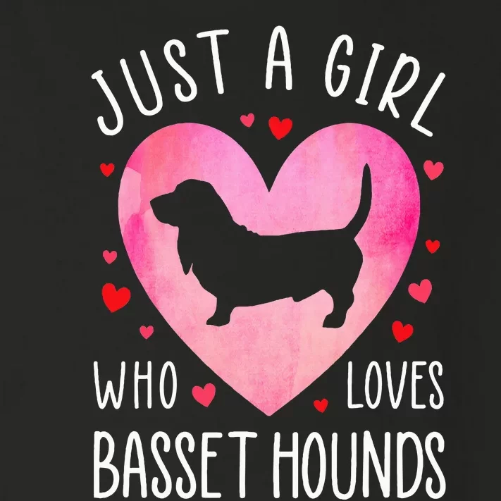 Just a Girl Who Loves Basset Hounds Dog Mama Pet Lover Toddler Long Sleeve Shirt