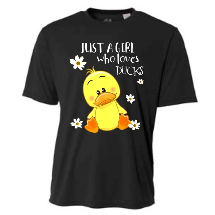 Just A Girl Who Loves Ducks Cute Duck Lover Owner Gift Cooling Performance Crew T-Shirt