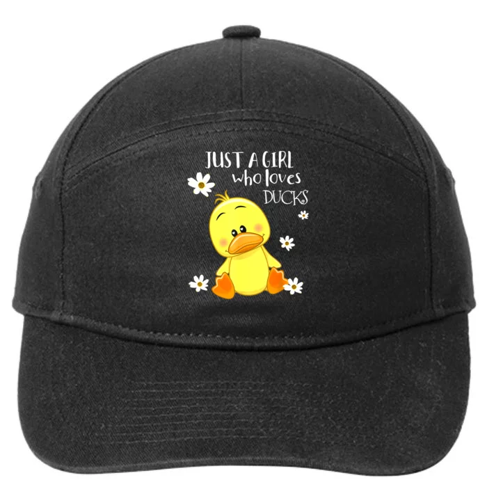 Just A Girl Who Loves Ducks Cute Duck Lover Owner Gift 7-Panel Snapback Hat