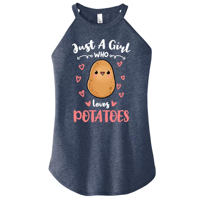 Just A Girl Who Loves Potatoes Gift Women’s Perfect Tri Rocker Tank