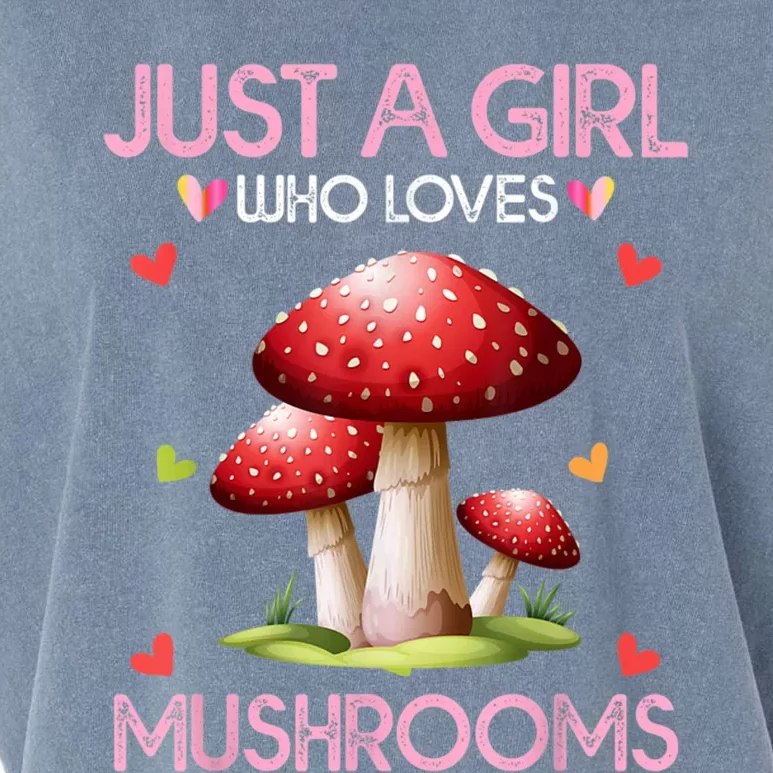 Just A Girl Who Loves Mushroom Hunting Garment-Dyed Women's Muscle Tee