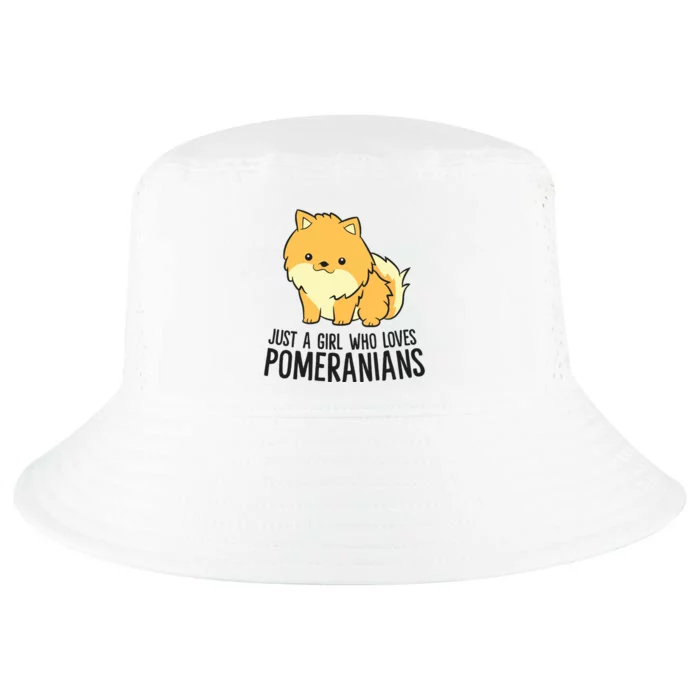 Just A Girl Who Loves Pomeranians Cute Pomeranian Dog Cool Comfort Performance Bucket Hat