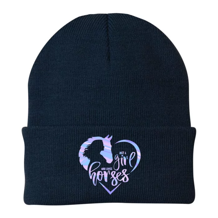 Just A Girl Who Loves Horses For Horses Lover Knit Cap Winter Beanie