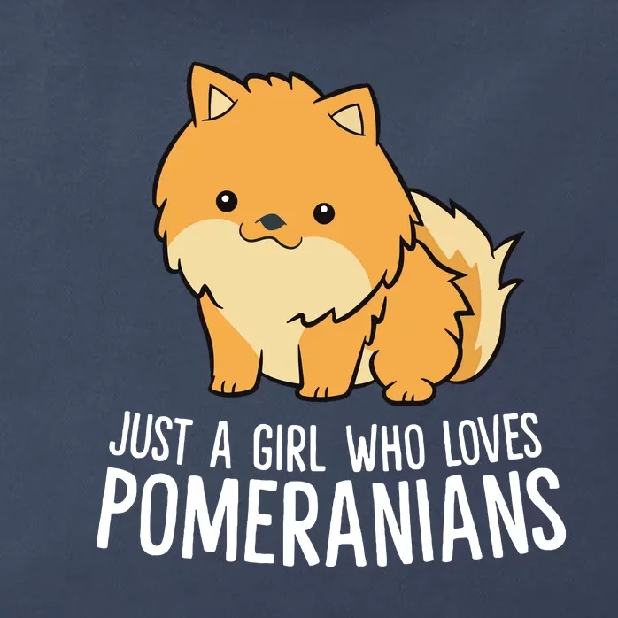 Just A Girl Who Loves Pomeranians Zip Tote Bag