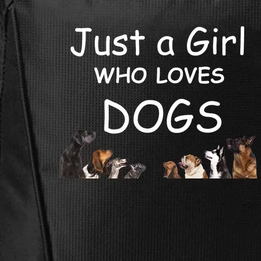 Just A Girl Who Loves Dogs Dog Lover Gift For Gift City Backpack