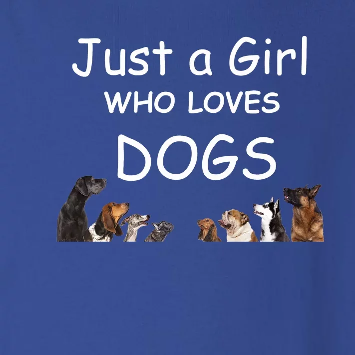 Just A Girl Who Loves Dogs Dog Lover Gift For Gift Toddler Long Sleeve Shirt