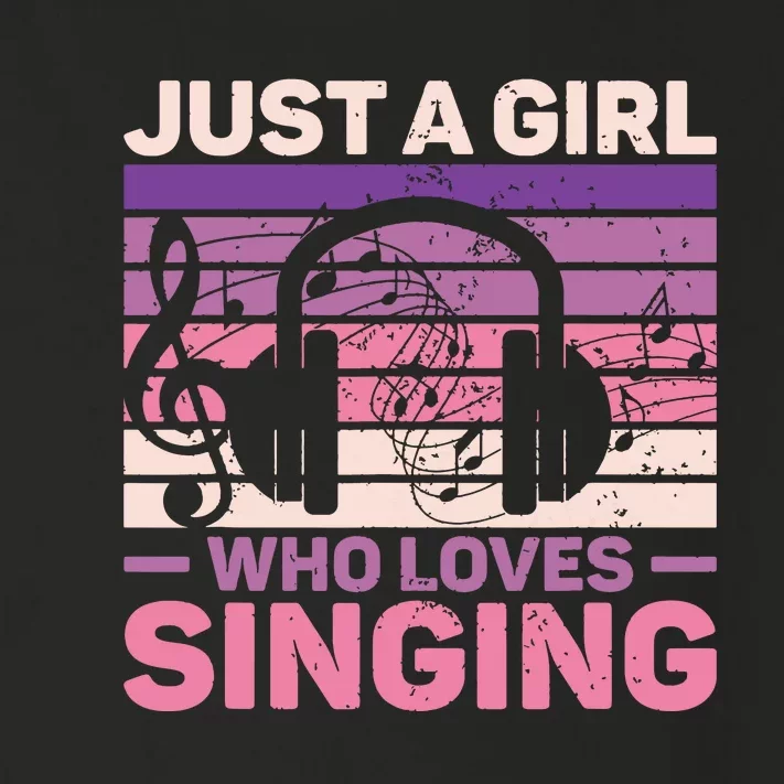 Just A Girl Who Loves Singing Women Music Lovers Teen Singer Toddler Long Sleeve Shirt