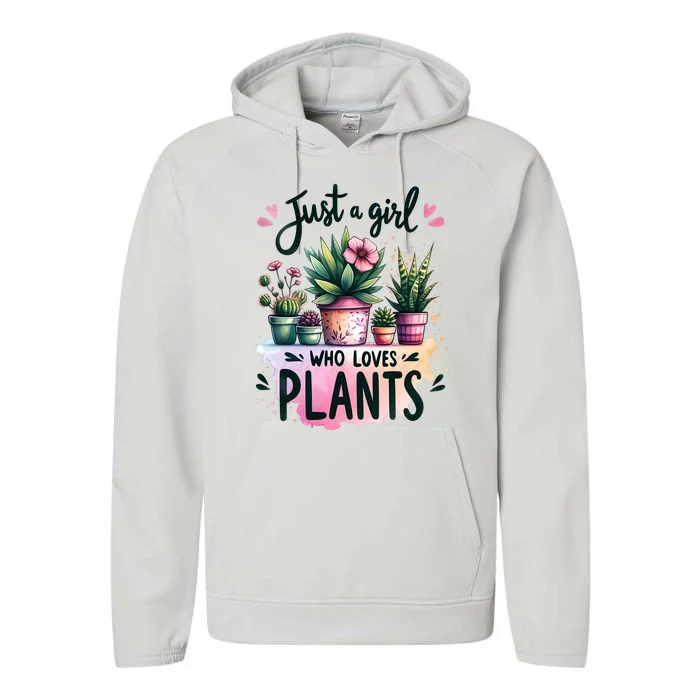 Just A Girl Who Loves Plants Performance Fleece Hoodie