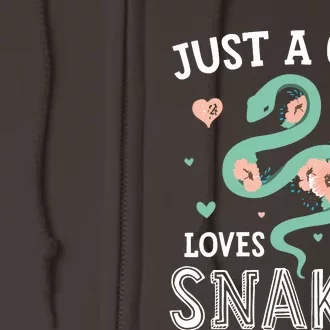 Just A Girl Who Loves Snakes Women Snake Lover Full Zip Hoodie