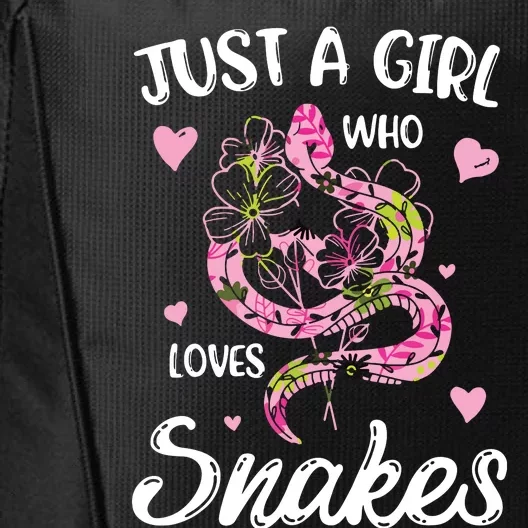 Just A Girl Who Loves Snakes Women Snake Lover City Backpack