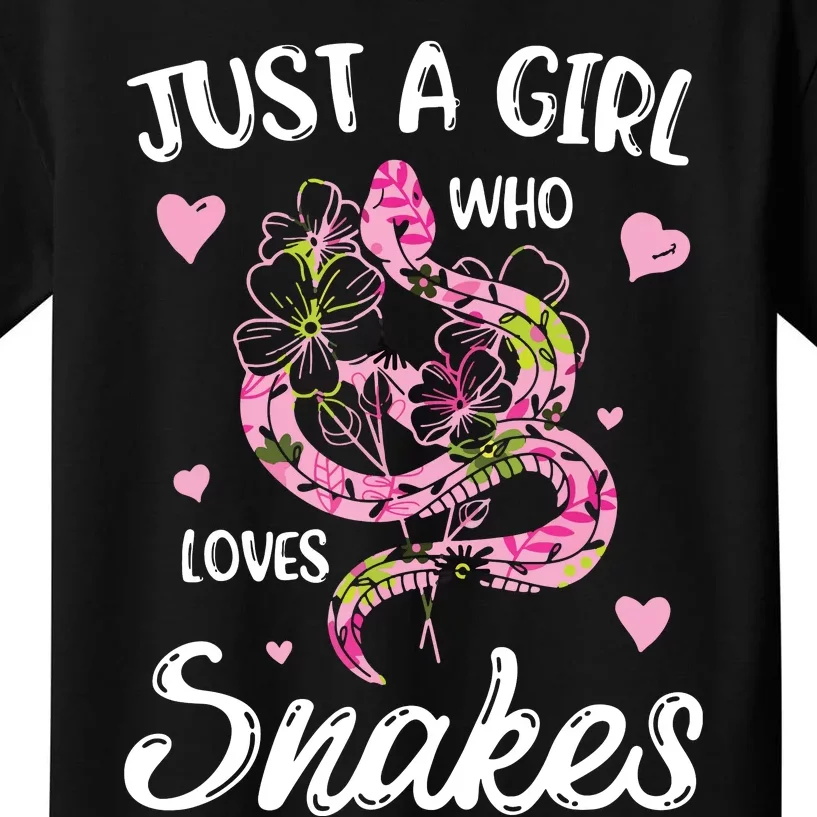 Just A Girl Who Loves Snakes Women Snake Lover Kids T-Shirt