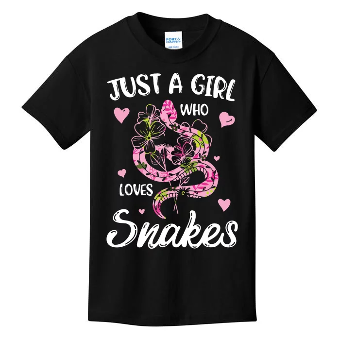 Just A Girl Who Loves Snakes Women Snake Lover Kids T-Shirt