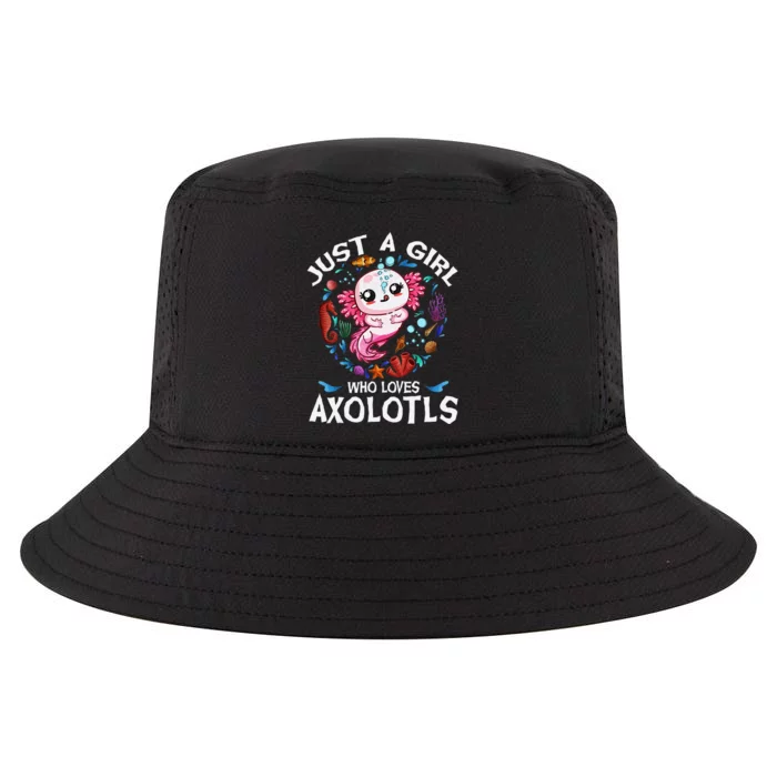 Just A Girl Who Loves Axolotls Cute Axolotl Cool Comfort Performance Bucket Hat