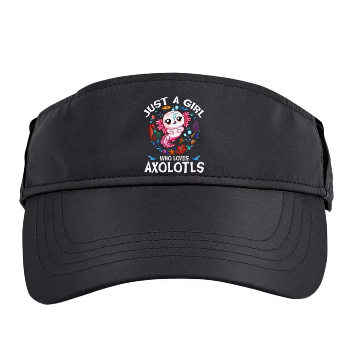 Just A Girl Who Loves Axolotls Cute Axolotl Adult Drive Performance Visor