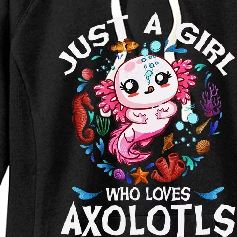 Just A Girl Who Loves Axolotls Cute Axolotl Women's Fleece Hoodie