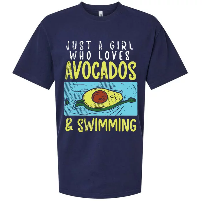 Just A Girl Who Loves Avocados And Swimming Avocado Swim Sueded Cloud Jersey T-Shirt