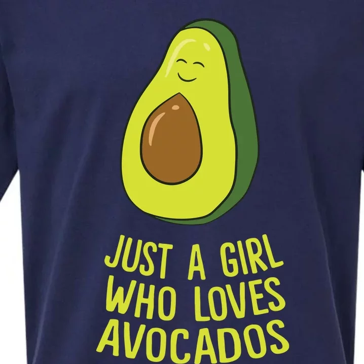 Just A Girl Who Loves Avocados Cute Avocado Sueded Cloud Jersey T-Shirt