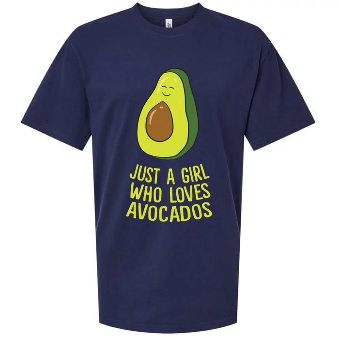 Just A Girl Who Loves Avocados Cute Avocado Sueded Cloud Jersey T-Shirt