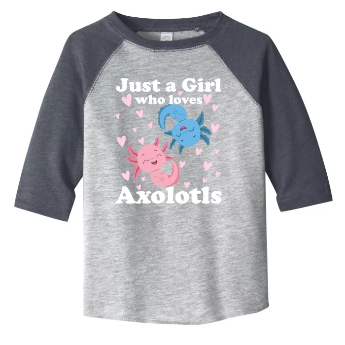 Just A Girl Who Loves Axolotls Axolotl Cute Kawaii Design Gift Toddler Fine Jersey T-Shirt