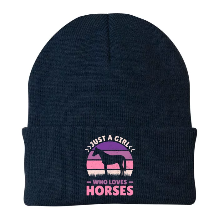 Just A Girl Who Loves Horses Women Horse Stuff Horse Lovers Knit Cap Winter Beanie