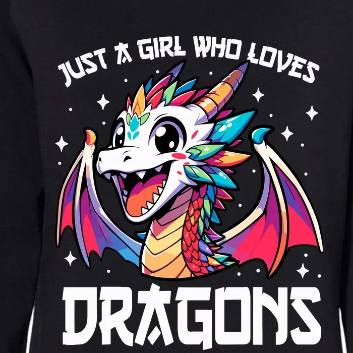 Just A Girl Who Loves Dragons Anime Lover Girl Womens California Wash Sweatshirt