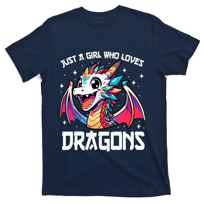 Just A Girl Who Loves Dragons Anime Lover Girl T-Shirt