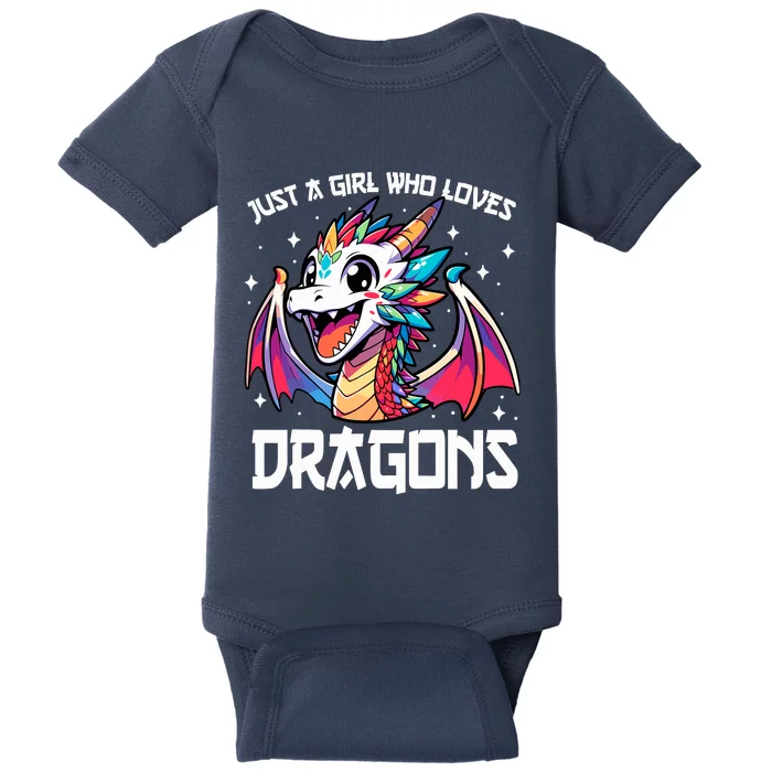 Just A Girl Who Loves Dragons Anime Lover Girl Baby Bodysuit