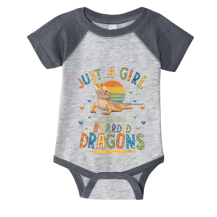 Just A Girl Who Loves Bearded Dragons Infant Baby Jersey Bodysuit