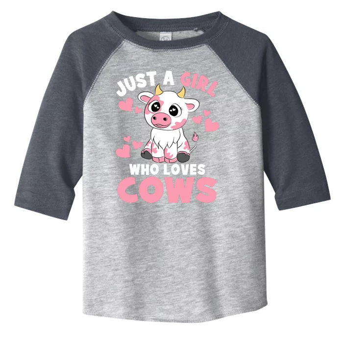 Just A Girl Who Loves Cows Cute Cow Lover Cow Print Toddler Fine Jersey T-Shirt