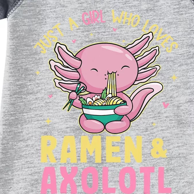 Just A Girl Who Love Ramen And Axolotl Kawaii Anime Japanese Infant Baby Jersey Bodysuit