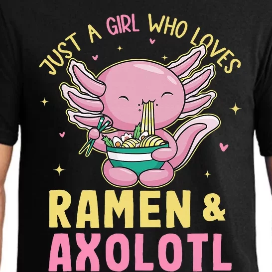 Just A Girl Who Love Ramen And Axolotl Kawaii Anime Japanese Pajama Set