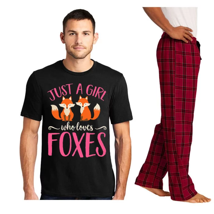 Just A Girl Who Loves Foxes Animal Lover Cute Fox Pajama Set