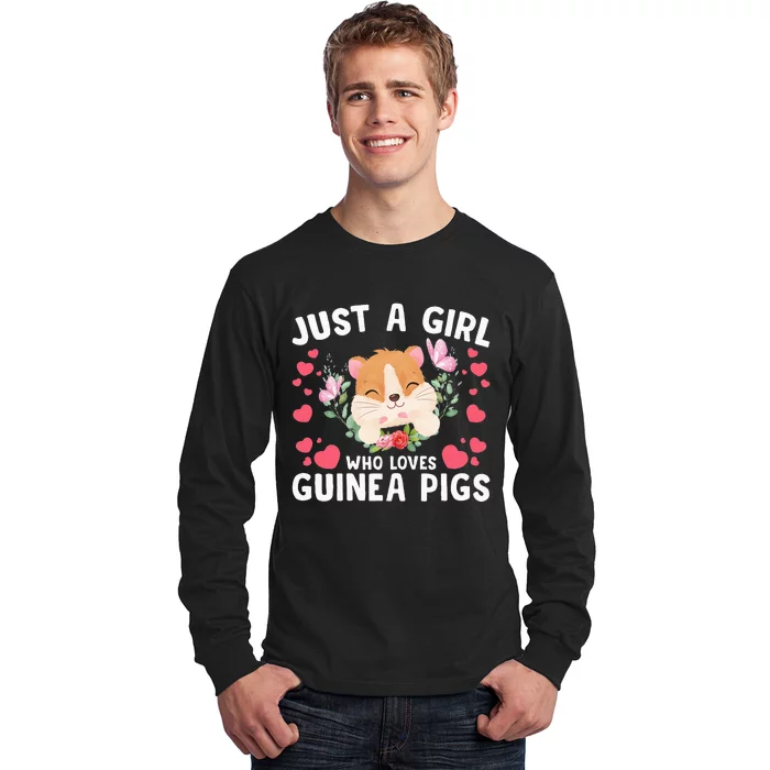 Just A Girl Who Loves Guinea Pigs Cute Guinea Pig Long Sleeve Shirt