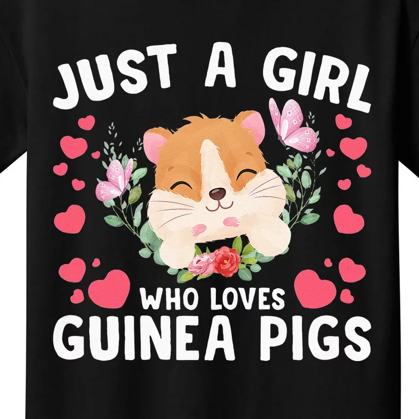 Just A Girl Who Loves Guinea Pigs Cute Guinea Pig Kids T-Shirt