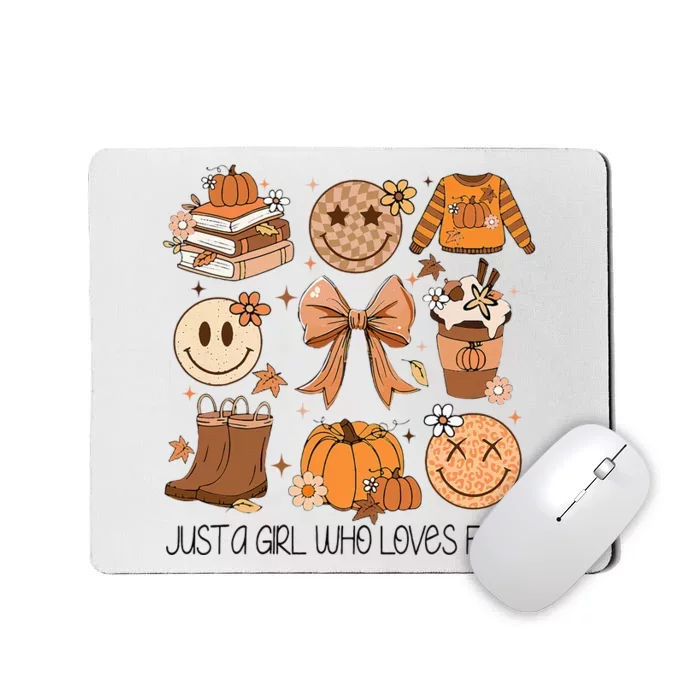 Just A Girl Who Loves Fall Pumpkin Spice Leaves Autumn Mousepad