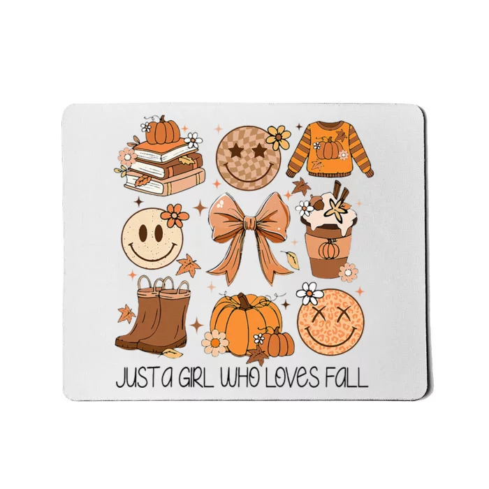 Just A Girl Who Loves Fall Pumpkin Spice Leaves Autumn Mousepad