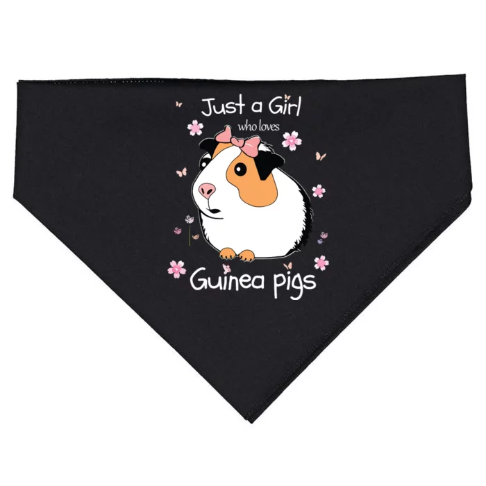 Just A Girl Who Loves Guinea Pigs Cute Pets Lover Gift USA-Made Doggie Bandana