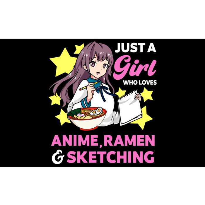 Just A Girl Who Loves Anime Ramen And Sketching Manga Bumper Sticker