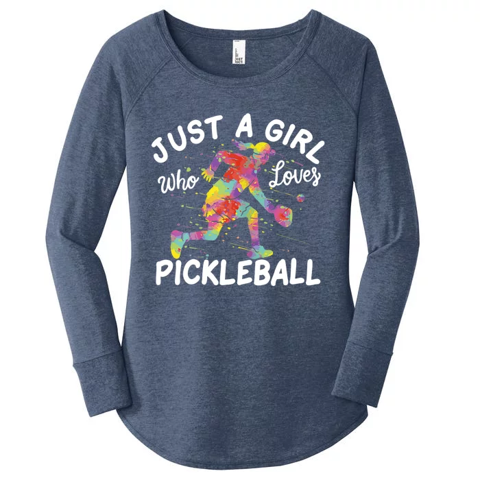 Just A Girl Who Loves Pickleball Women's Perfect Tri Tunic Long Sleeve Shirt