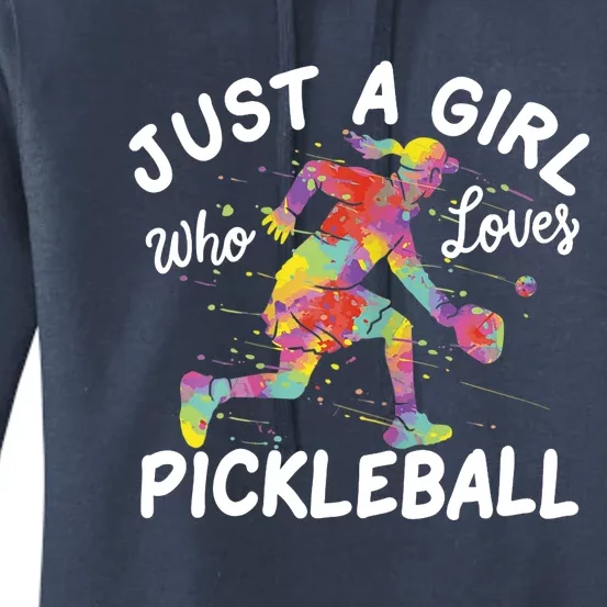 Just A Girl Who Loves Pickleball Women's Pullover Hoodie