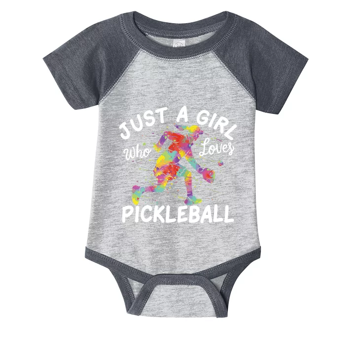 Just A Girl Who Loves Pickleball Infant Baby Jersey Bodysuit