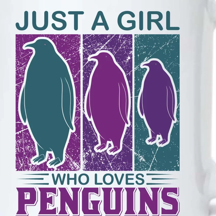 Just A Girl Who Loves Penguins Black Color Changing Mug