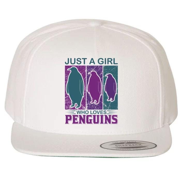 Just A Girl Who Loves Penguins Wool Snapback Cap