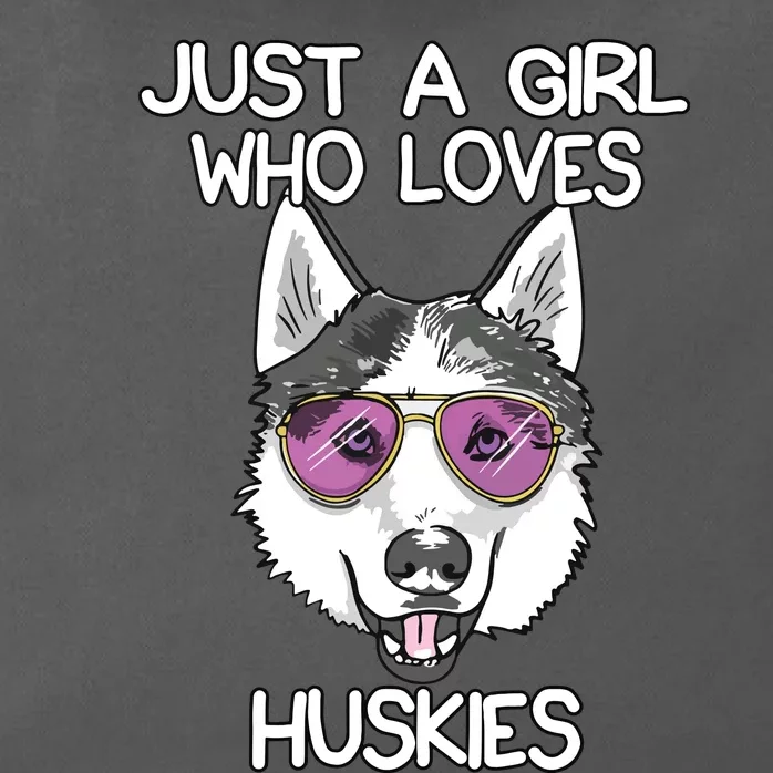 Just A Girl Who Loves Huskies Dog Lover Gifts Husky Owner Zip Tote Bag