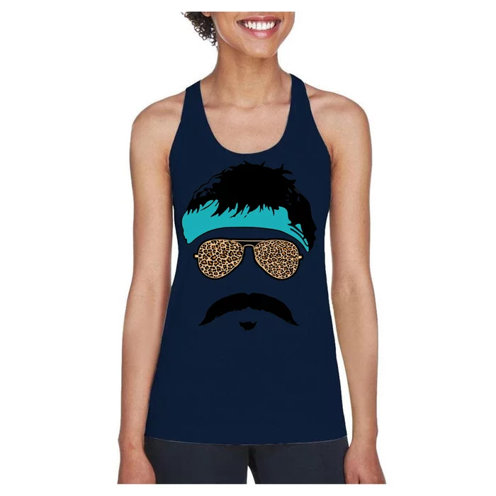 Jaguar Print Shades Uncle Rico Minshew Duuuval Women's Racerback Tank