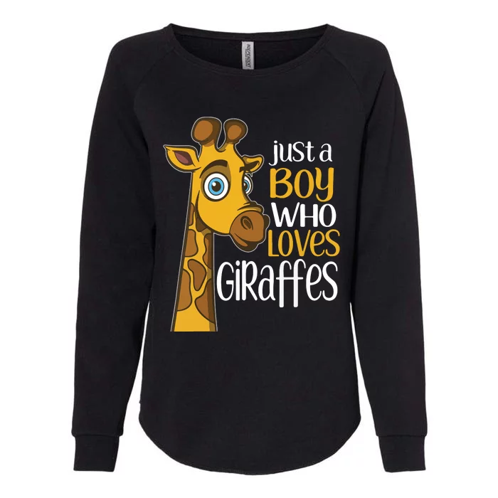 Just A Human Who Loves Giraffes Funny Giraffe Gift Womens California Wash Sweatshirt