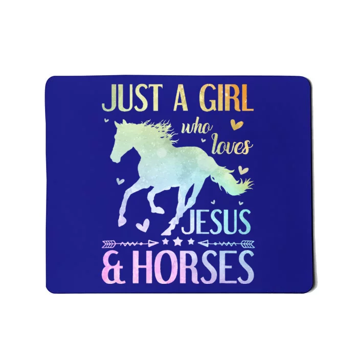 Jesus And Horses Horse Gifts Mousepad