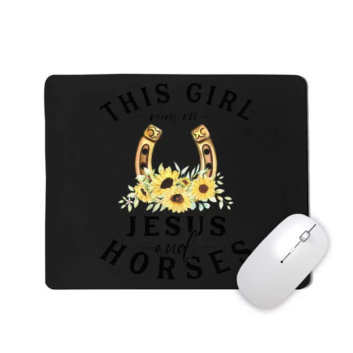 Jesus And Horses Horse Gifts For Christian Gifts Mousepad