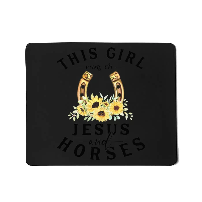 Jesus And Horses Horse Gifts For Christian Gifts Mousepad